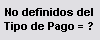 6. No Definidos del Tipo de Pago = ?
