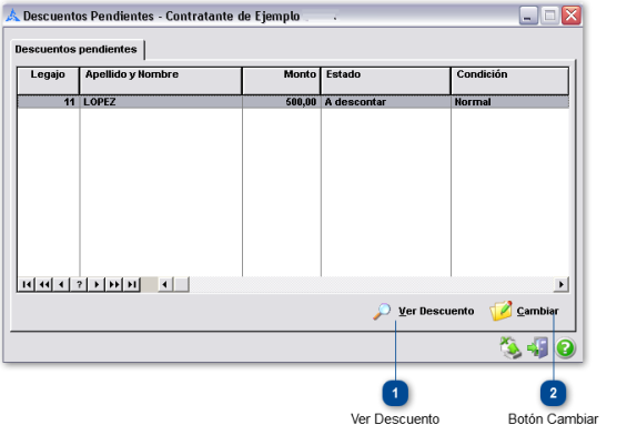 Descuentos Pendientes