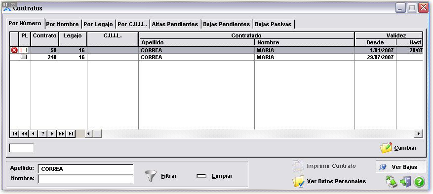 No puedo liquidarle un Ajuste a un Contratado