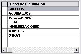 6. Tipos de Liquidación