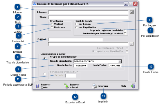 ¿ Cómo realizar informes Simples  para Sindicatos, Obra Social, AFJP, etc. ?